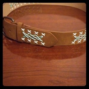 Faux leather belt